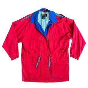 Vintage Eddie Bauer Red Cotton Oversized Jacket Women's‎ Size Large
